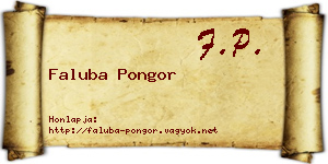 Faluba Pongor névjegykártya